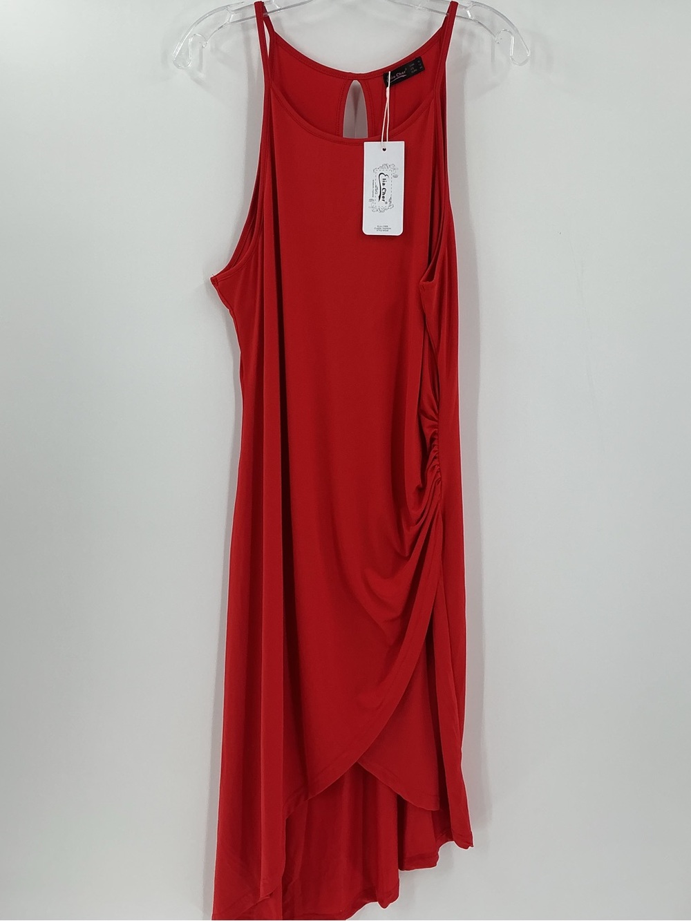 elia cher tank red dress size 12